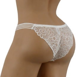 LULALO 179 KORONKOWE MAJTKI BRAZYLIANY ecru XL