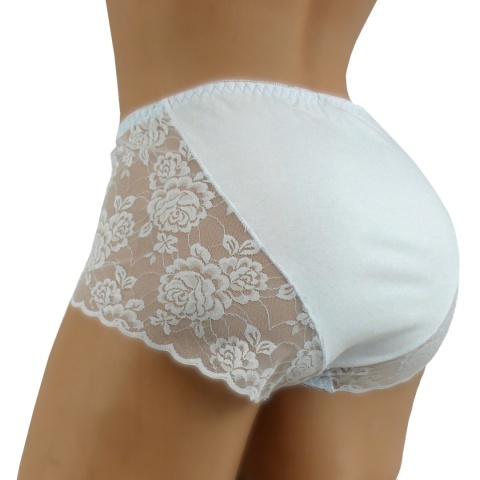 MAJTKI DAMSKIE FIGI KORONKOWE 2XL białe 312