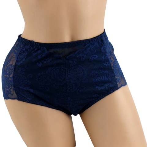 MAJTKI DAMSKIE FIGI KORONKOWE 4XL granatowe 312