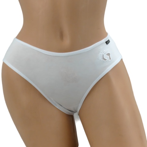 Stopki Jednolite Majtki Bawełniane Figi Młodzieżowe stópki L/XL białe