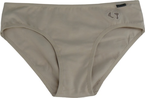 Stopki Jednolite Majtki Bawełniane Figi Młodzieżowe stópki S/M beżowe