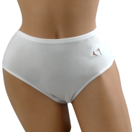 STOPKI BAWEŁNIANE MAJTKI figi DAMSKIE STÓPKI XL białe