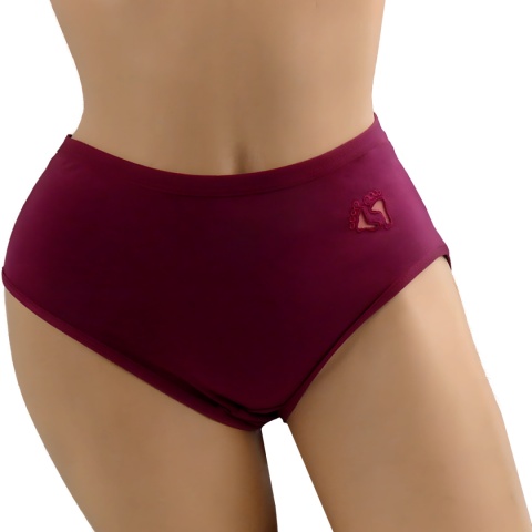STOPKI BAWEŁNIANE MAJTKI figi DAMSKIE STÓPKI XL bordowe