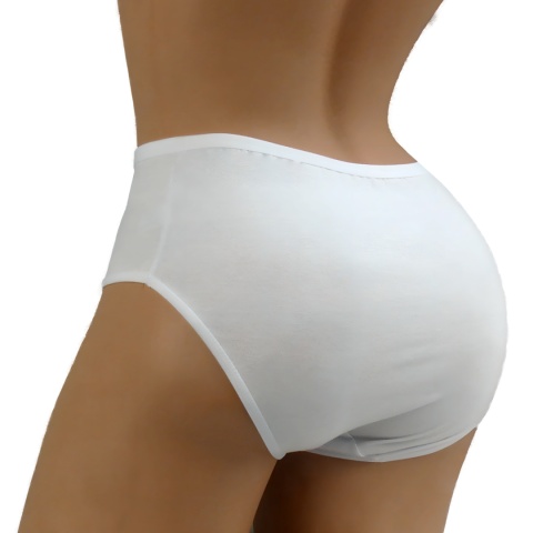 STOPKI BAWEŁNIANE MAJTKI figi DAMSKIE STÓPKI XL białe