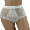 STRINGI BRAZYLIANY MAJTKI DAMSKIE figi KORONKOWE E5135 XL ecru