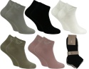 5x GŁADKIE krótkie SKARPETKI BAMBUSOWE damskie roz. 35-38 COSAS