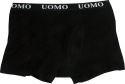 BOKSERKI MĘSKIE gładkie BAWEŁNIANE Majtki UOMO czarne 3XL