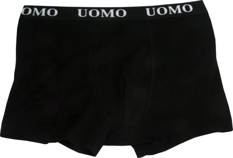 BOKSERKI MĘSKIE gładkie BAWEŁNIANE Majtki UOMO czarne 3XL