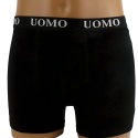 BOKSERKI MĘSKIE gładkie BAWEŁNIANE Majtki UOMO czarne 2XL