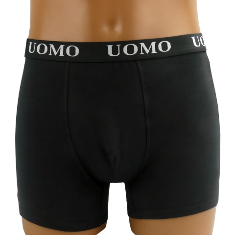 BOKSERKI MĘSKIE gładkie BAWEŁNIANE Majtki UOMO grafitowe 3XL