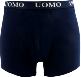 BOKSERKI MĘSKIE gładkie BAWEŁNIANE Majtki UOMO granatowe 3XL