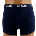 BOKSERKI MĘSKIE gładkie BAWEŁNIANE Majtki UOMO granatowe 3XL