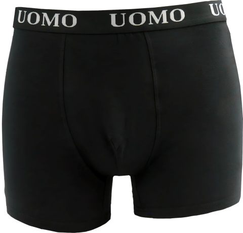 BOKSERKI MĘSKIE gładkie BAWEŁNIANE Majtki UOMO grafitowe XL