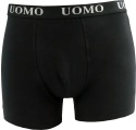 BOKSERKI MĘSKIE gładkie BAWEŁNIANE Majtki UOMO grafitowe L