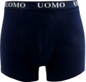 BOKSERKI MĘSKIE gładkie BAWEŁNIANE Majtki UOMO granatowe 2XL