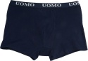 BOKSERKI MĘSKIE gładkie BAWEŁNIANE Majtki UOMO granatowe 2XL