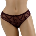 KORONKOWE MAJTKI DAMSKIE SEKSOWNE FIGI L bordowe