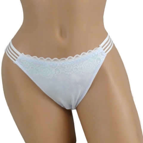 LULALO 179-A KORONKOWE MAJTKI BRAZYLIANY białe XL