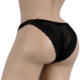 LULALO 179-A KORONKOWE MAJTKI BRAZYLIANY czarne XL