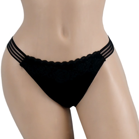 LULALO 179-A KORONKOWE MAJTKI BRAZYLIANY czarne XL
