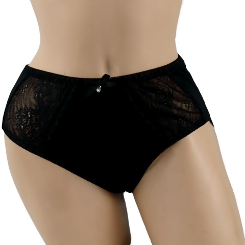 MAJTKI DAMSKIE KORONKOWE FIGI BAWEŁNIANE XL czarne 370