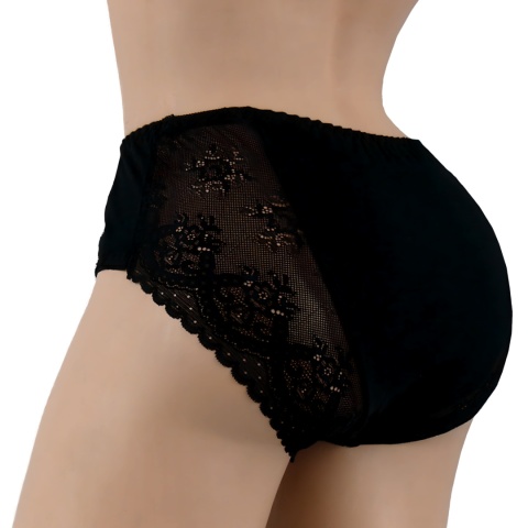 MAJTKI DAMSKIE KORONKOWE FIGI BAWEŁNIANE 2XL czarne 370