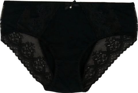 MAJTKI DAMSKIE KORONKOWE FIGI BAWEŁNIANE 2XL czarne 370