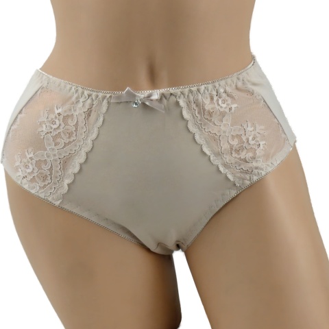 MAJTKI DAMSKIE KORONKOWE FIGI BAWEŁNIANE 2XL beżowe 370