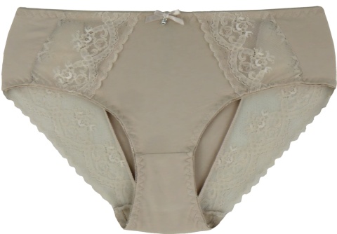 MAJTKI DAMSKIE KORONKOWE FIGI BAWEŁNIANE 2XL beżowe 370