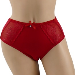 MAJTKI DAMSKIE KORONKOWE FIGI BAWEŁNIANE 2XL czerwone 370