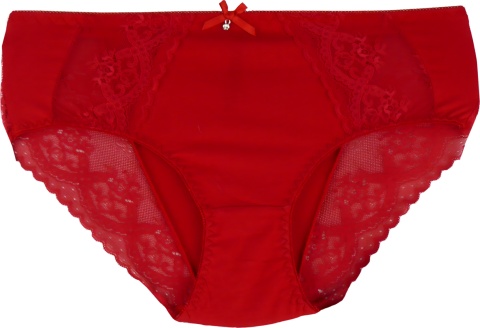 MAJTKI DAMSKIE KORONKOWE FIGI BAWEŁNIANE 2XL czerwone 370