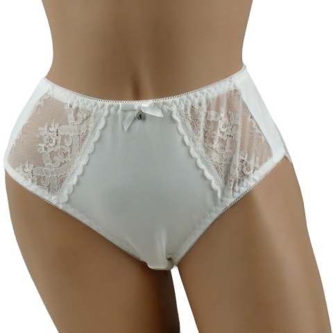 MAJTKI DAMSKIE KORONKOWE FIGI BAWEŁNIANE 2XL ecru 370