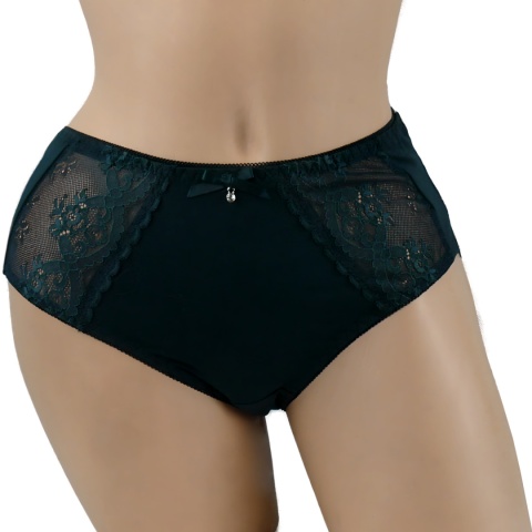 MAJTKI DAMSKIE KORONKOWE FIGI BAWEŁNIANE 2XL zielone 370