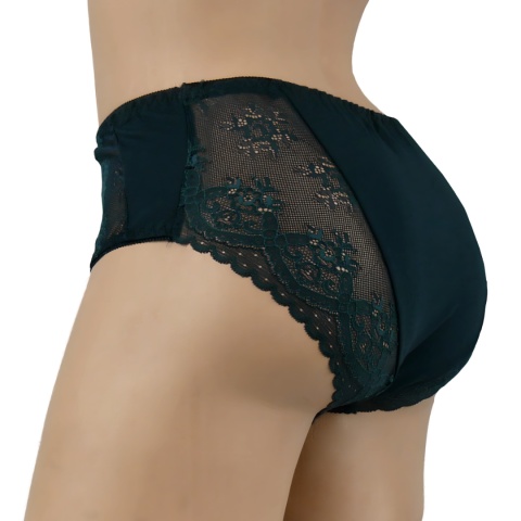 MAJTKI DAMSKIE KORONKOWE FIGI BAWEŁNIANE 2XL zielone 370