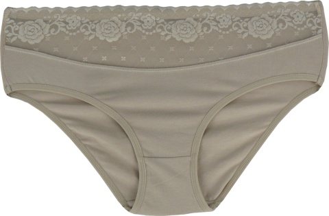 PEŁNE MAJTKI figi DAMSKIE Z KORONKĄ 291 beżowe 2XL
