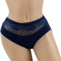 PEŁNE MAJTKI figi DAMSKIE Z KORONKĄ 291 granatowe XL