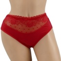 PEŁNE MAJTKI figi DAMSKIE Z KORONKĄ 291 czerwone 2XL