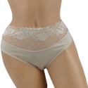 PEŁNE MAJTKI figi DAMSKIE Z KORONKĄ 291 beżowe XL