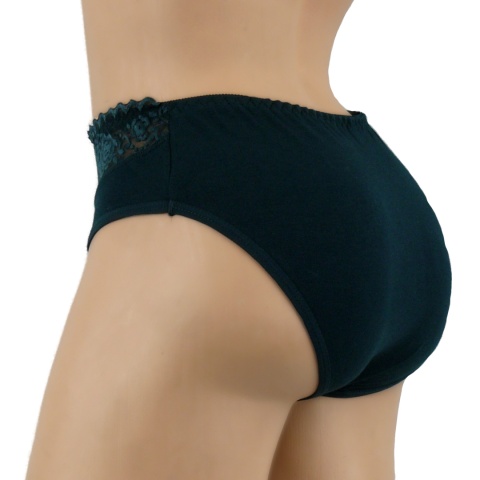 PEŁNE MAJTKI figi DAMSKIE Z KORONKĄ 291 zielone XL