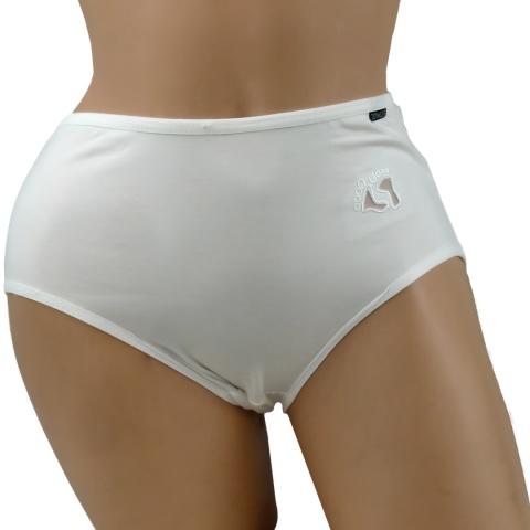 STOPKI BAWEŁNIANE MAJTKI figi DAMSKIE STÓPKI XL ecru