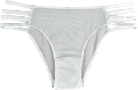 Sexowne majtki figi z paseczkami paski Białe XL E5125