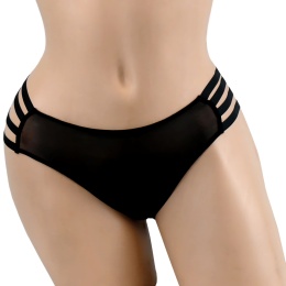 Sexowne majtki figi z paseczkami paski Czarne 3XL E5125