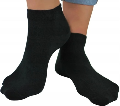 5x męskie CZARNE SKARPETY BAMBUSOWE AURA.VIA 39-42