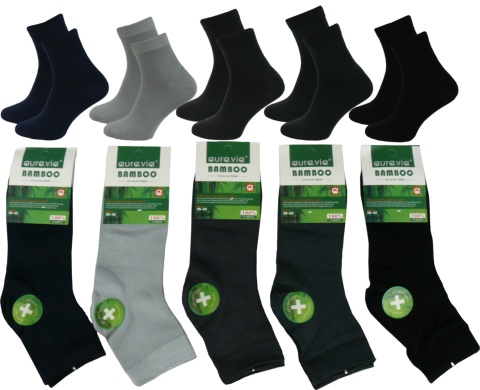 5x męskie mix kolorów SKARPETY BAMBUSOWE AURA.VIA 39-42