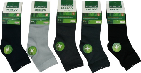 5x męskie mix kolorów SKARPETY BAMBUSOWE AURA.VIA 39-42
