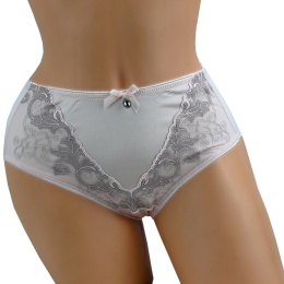 51528 ZMYSŁOWE PEŁNE DAMSKIE MAJTKI FIGI LANNY MODE 3XL pudrowe