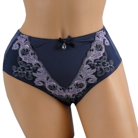 51528 ZMYSŁOWE PEŁNE DAMSKIE MAJTKI FIGI LANNY MODE 2XL fioletowy