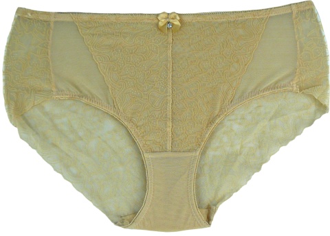 55910 ZMYSŁOWE PEŁNE DAMSKIE MAJTKI FIGI LANNY MODE 3XL beżowe