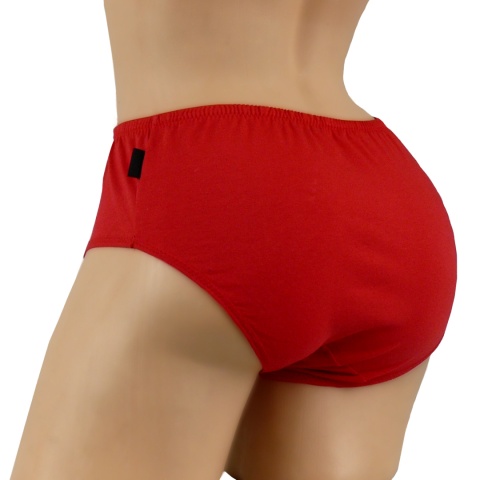 728 DORIMODES GŁADKIE BAWEŁNIANE MAJTKI DAMSKIE figi MAXI 2XL czerwone