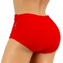 919 DORIMODES WYSOKIE DAMSKIE MAJTKI FIGI KORONKOWE XXL czerwone